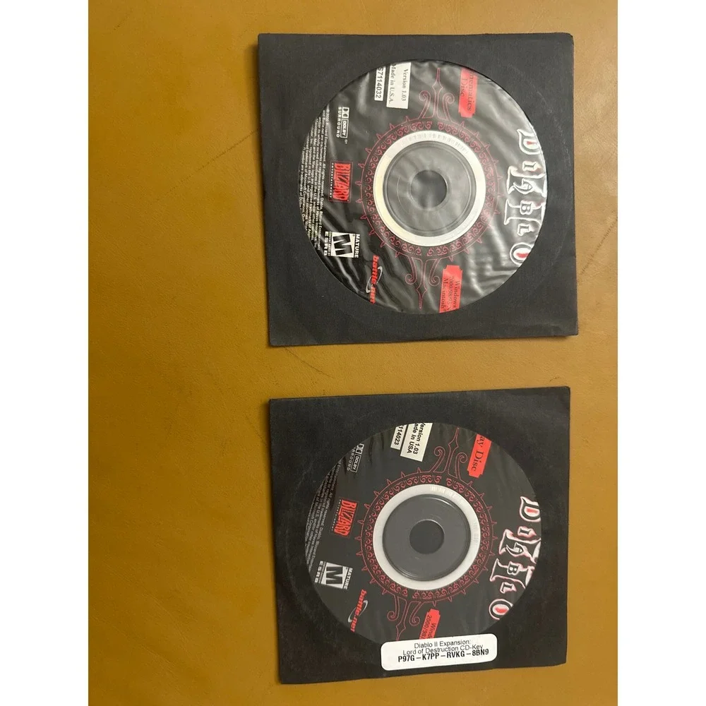 Blizzard Diablo II 2 PC Mac Cinematics & Play Disc Version 1.03 with CD Key‎